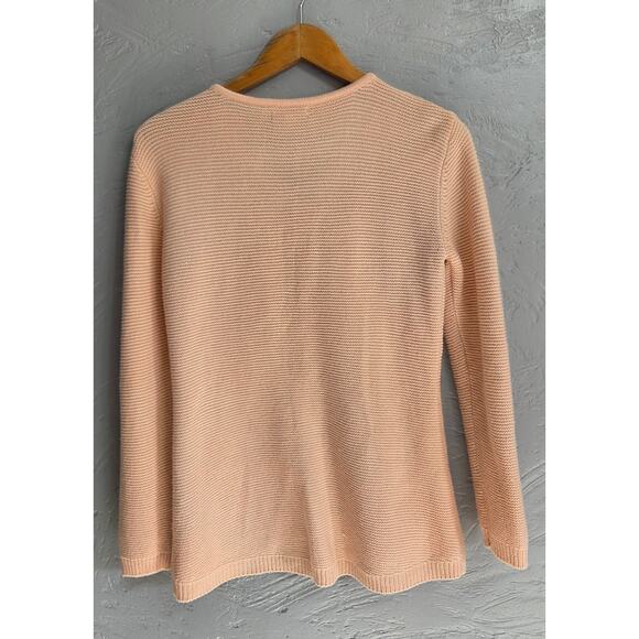 New York & Company Light Pink Unique Zip Up Neck Sweater Size Small - Picture 5 of 7